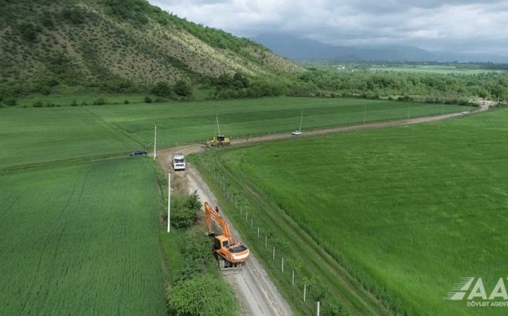 Qəbələdə Bunud-Həzrə avtomobil yolunun yenidən qurulmasına başlanılıb